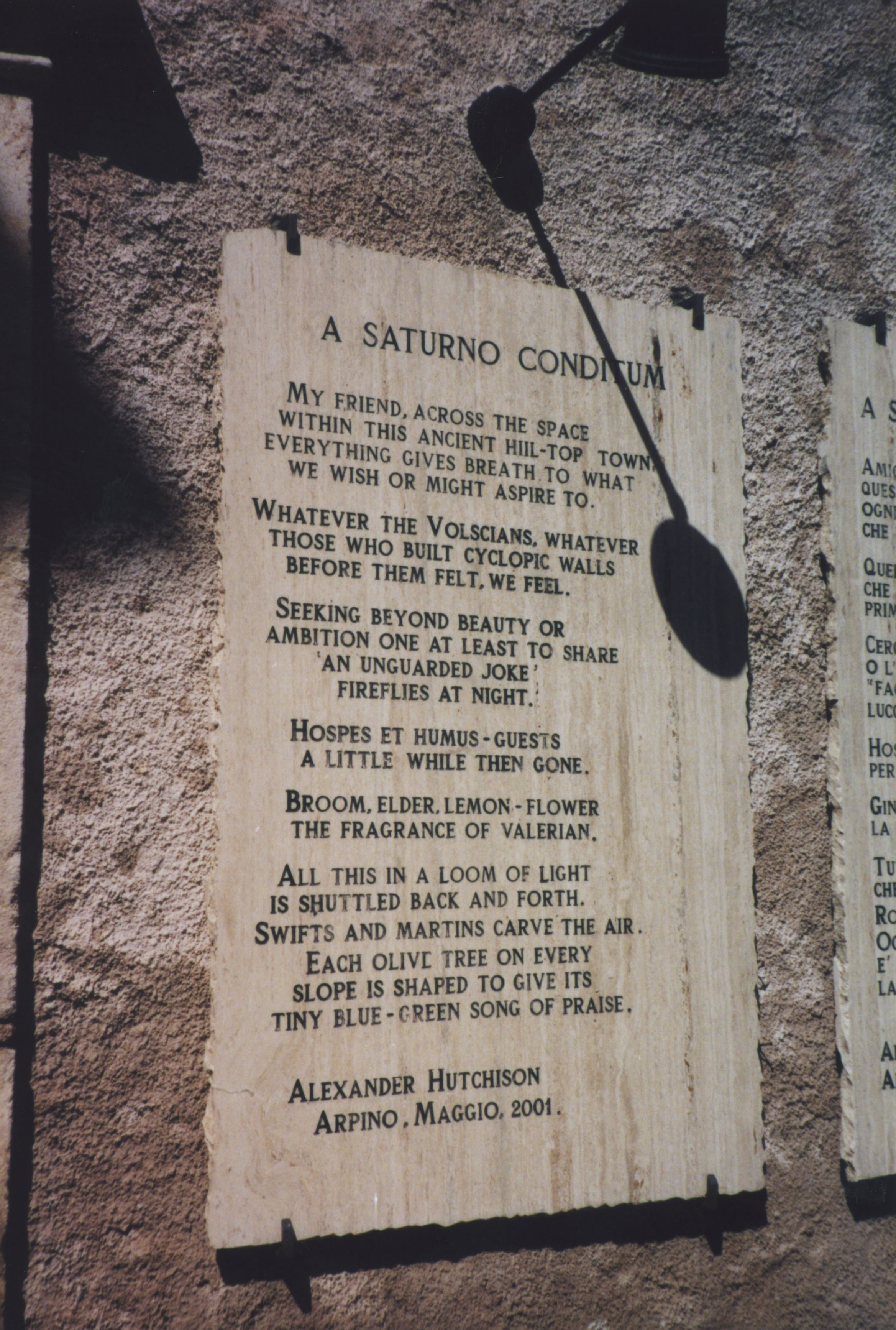 Tablet on Building Wall